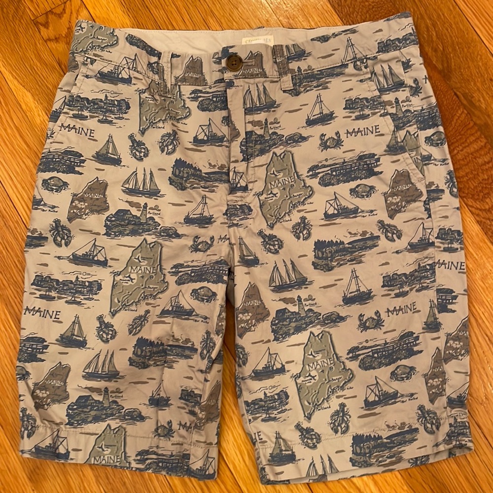 Crewcuts boys shorts size 14 Maine, Portland, lobster and lighthouse images